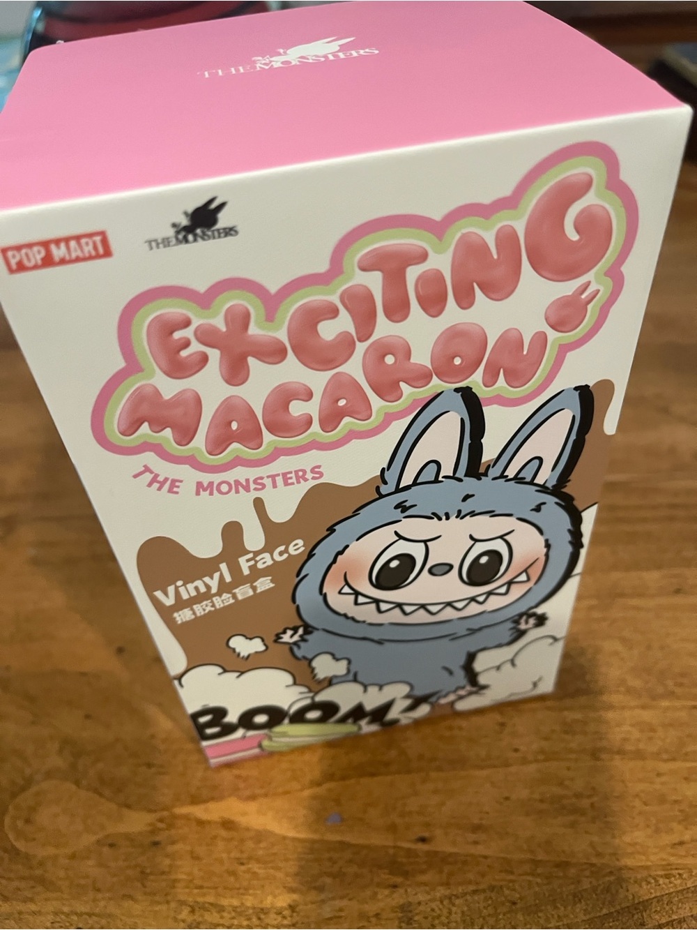 POP MART Exciting Macaron The Monsters Vinyl Face Figure - Pink & Blue